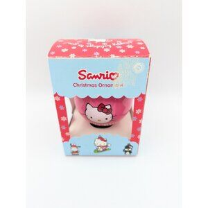 2001 Hello Kitty Christmas Tree Glass Ornament 2.75" with box READ